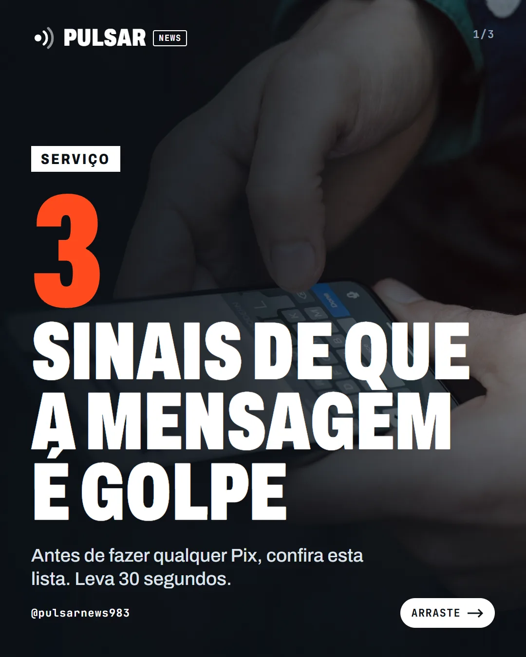Capa do carrossel: 3 sinais de que a mensagem é golpe